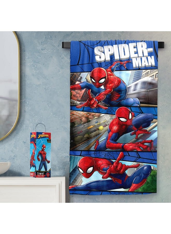Sassoon Spiderman Cotton Kids Bath Towel with Gift Box in 400 GSM- 60 cm x 120 cm - Image 1