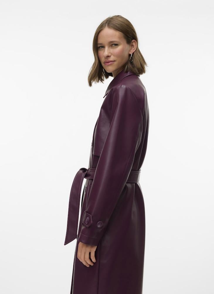 فيرو مودا معطف ترنش طويل بحزام - Image 3