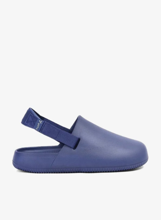 YOHO Men Blue Glide Clogs with Adjustable Strap