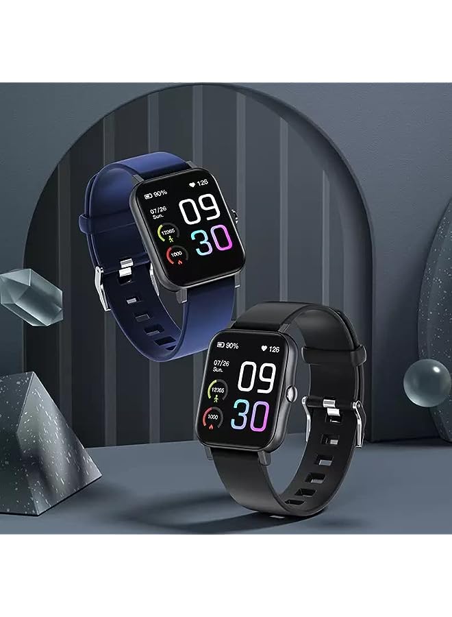 PROMASS ساعة ذكية أنيقة للبنات والأولاد والأطفال والمراهقين والرجال والنساء مع جهاز مراقبة ضغط الدم وجهاز تتبع اللياقة البدنية وإشعار المكالمات والرسائل (رمادي) - Image 3