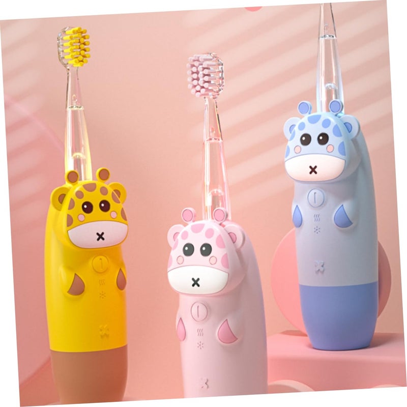 Sonic Electric Toothbrush Set For Kids Soft Bristles Gentle Cleaning Ergonomic Grip Blue - Image 5