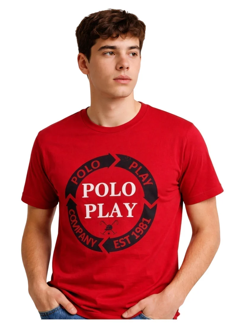 Polo Play Mens Graphic T-shirt -RED