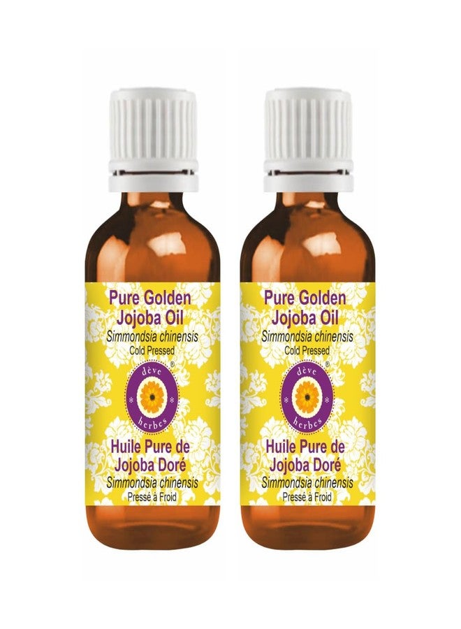 ديف هيربس زيت الجوجوبا الذهبي النقي من ديف هيربس (سيموندسيا تشينينسيس) | معصور على البارد | طبيعي | غير مخفف | لتخفيف الزيوت العطرية | للبشرة والتدليك | للرجال والنساء | 30 مل × 2 - Image 2