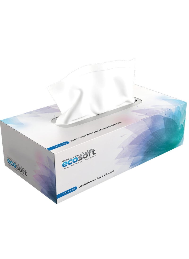 Premium Soft Facial Tissue 200 Sheets 2-Ply – 30 Boxes