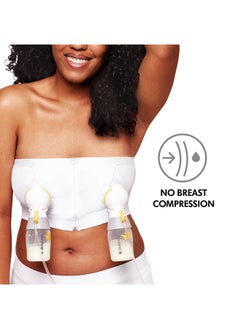 Medela Easy Expression Hands-Free Pumping Bra White Extra Large  - Image 3