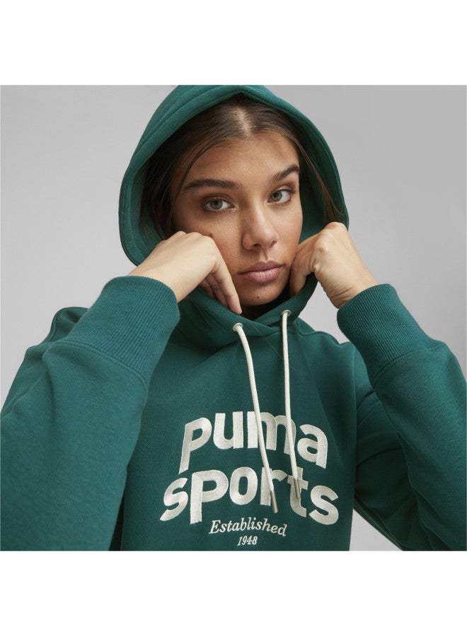 PUMA Fashion Large Logo Thin Fleece Windproof Women'S Hooded Pullover Long Sleeve Knitted Sweater Sports Hoodie Team - Image 3