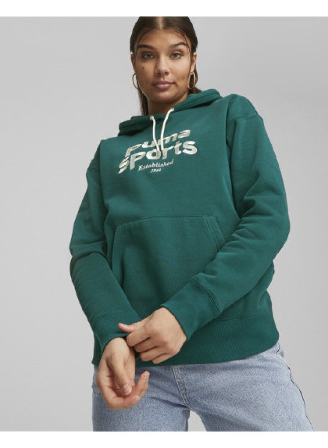PUMA Fashion Large Logo Thin Fleece Windproof Women'S Hooded Pullover Long Sleeve Knitted Sweater Sports Hoodie Team - Image 1