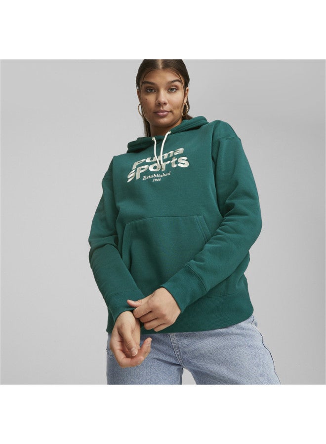 PUMA Fashion Large Logo Thin Fleece Windproof Women'S Hooded Pullover Long Sleeve Knitted Sweater Sports Hoodie Team - Image 2