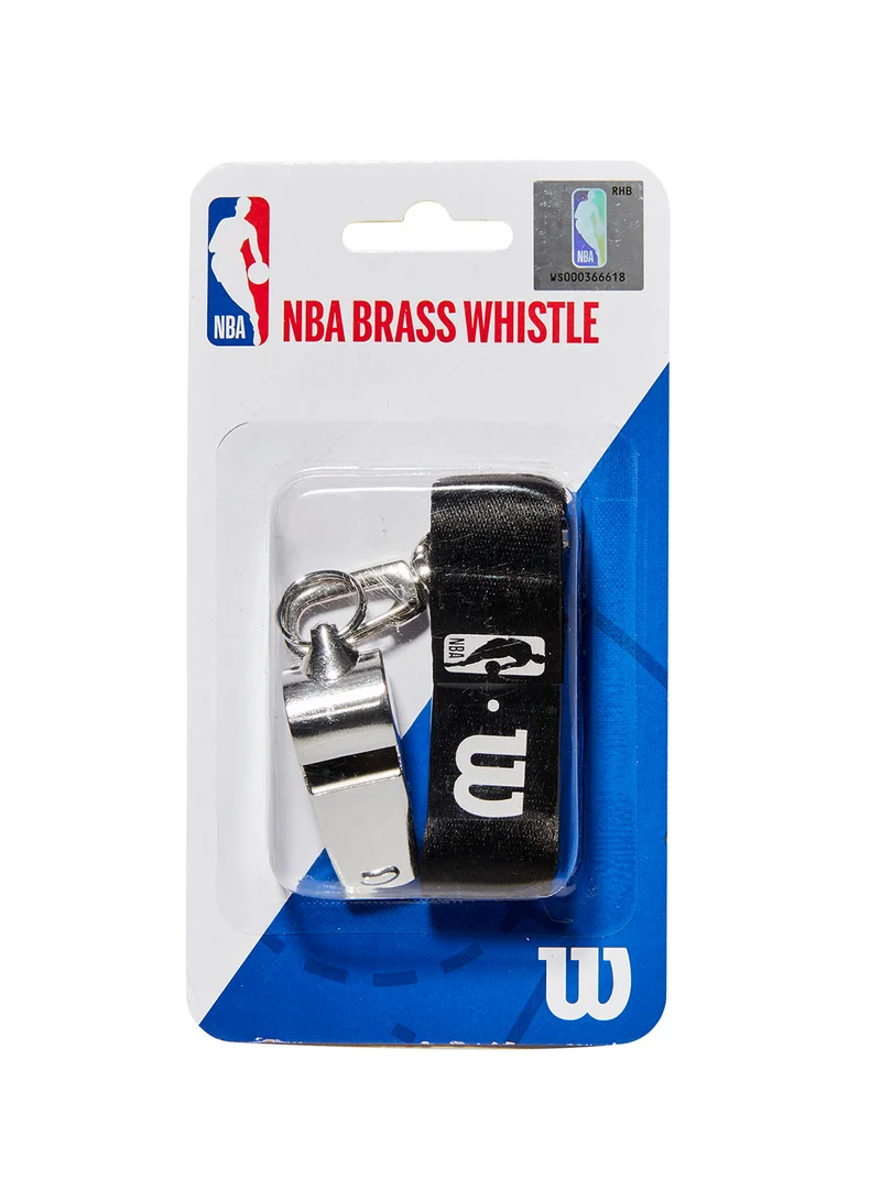 NBA Brass Whistle With Lanyard - Black