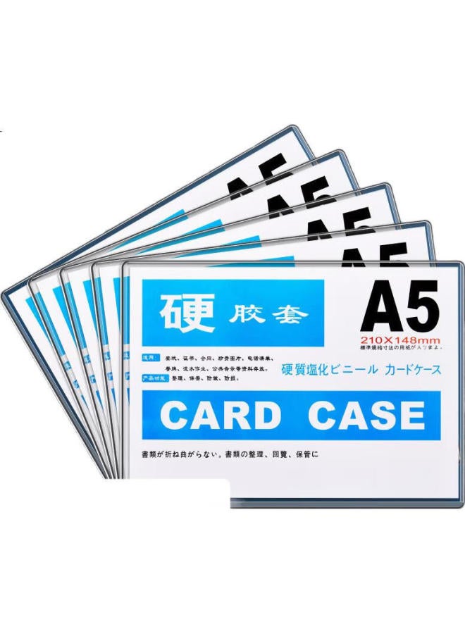 Dsb (Disbi) A5 Transparent Hard Plastic Sleeve, Card Holder, Transparent Document Sleeve, Display Frame, Pvc Card Holder, Hard Plastic Sleeve, Paper Protective Sleeve, Material Display Bag, Card Holder, Card Kshi, 10 Pieces - Image 3