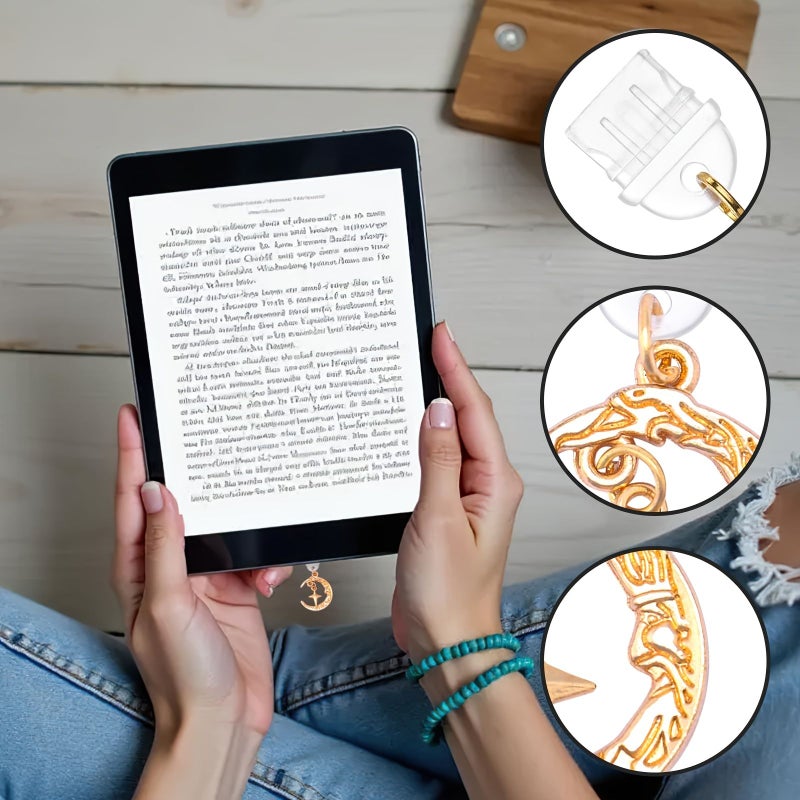 2pcs Gothic Moon Sun Phone Charm Dust Plug Compatible with USB C Android Kindle - Image 4