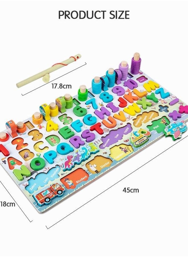 PYEBE - Kid'S Educational Toys Enlightenment Early Education Puzzles Magnetic Shape Sorting And Counting Games - Image 1