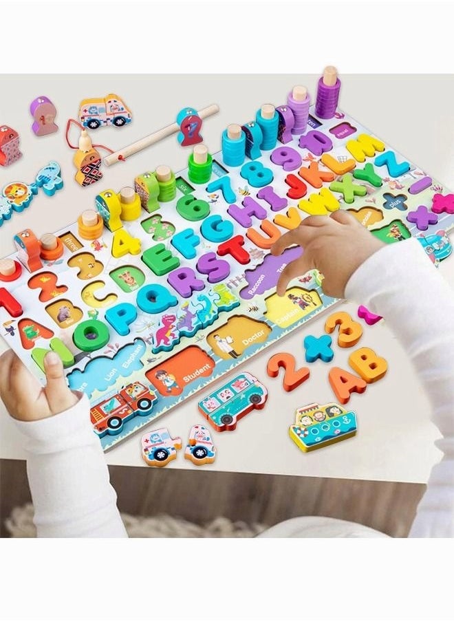 PYEBE - Kid'S Educational Toys Enlightenment Early Education Puzzles Magnetic Shape Sorting And Counting Games - Image 1