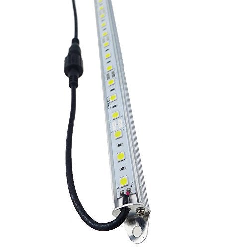 LEDENET® 12" 6500K-7000K White Super Bright 18LEDs 5050 Aquarium LED Strip Lighting Waterproof Aluminum Lighting 12V DC LED Linear Bar Lamp (Cold White, 12" Long) - Image 4