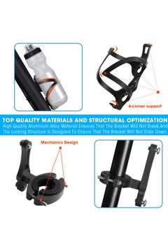 Y&D Bike Cup Holder Bicycle 2-in-1 Bottle Bracket Aluminum Alloy Water Cages Universal Rotation Drink Holders for Handlebars Motorcycle  - Image 4