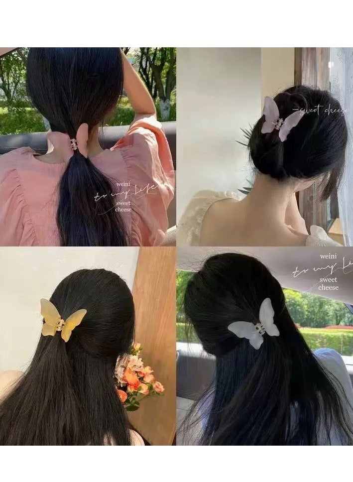 توكة كلبس شكل فراشه حاجه كده فعلا وهم في شكلها حقيقي تحفه اوي الوان عشوائى 3قطع - Image 1