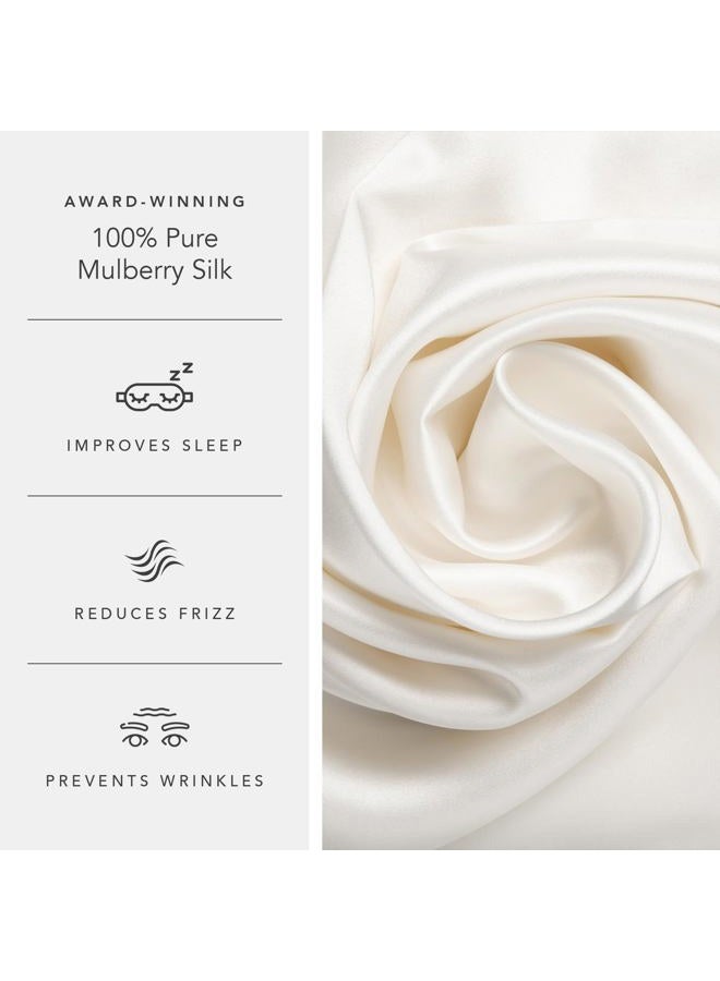 Fishers Finery 19mm 100% Pure Mulberry Silk Pillowcase, Good Housekeeping Quality Tested (White, S) - Image 5