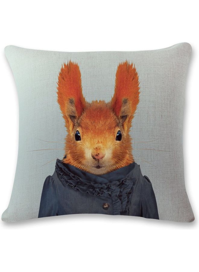 NIBEMINENT Squirrel Printed Cushion Cover Multicolour