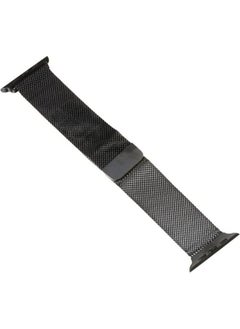 Generic Comfort Combo Stainless Steel Magnetic Band For Apple Watch Ultra 49/45/44/42mm Adjustable Braided Elastic For Series 8/7/6/5/4/3/2/1 / SE- Black  - Image 1