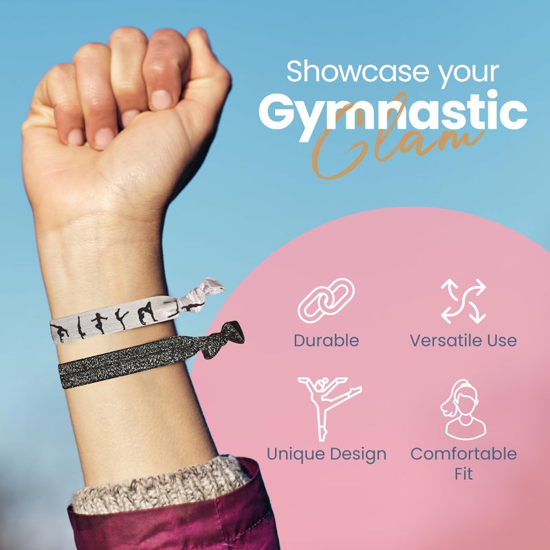 Sportybella Gymnastic Hair Ties - Hair Accessories For Girls' Gymnastics Routines. Enhance Your Style with Elastics by SportyBella 5pcs. - Image 4