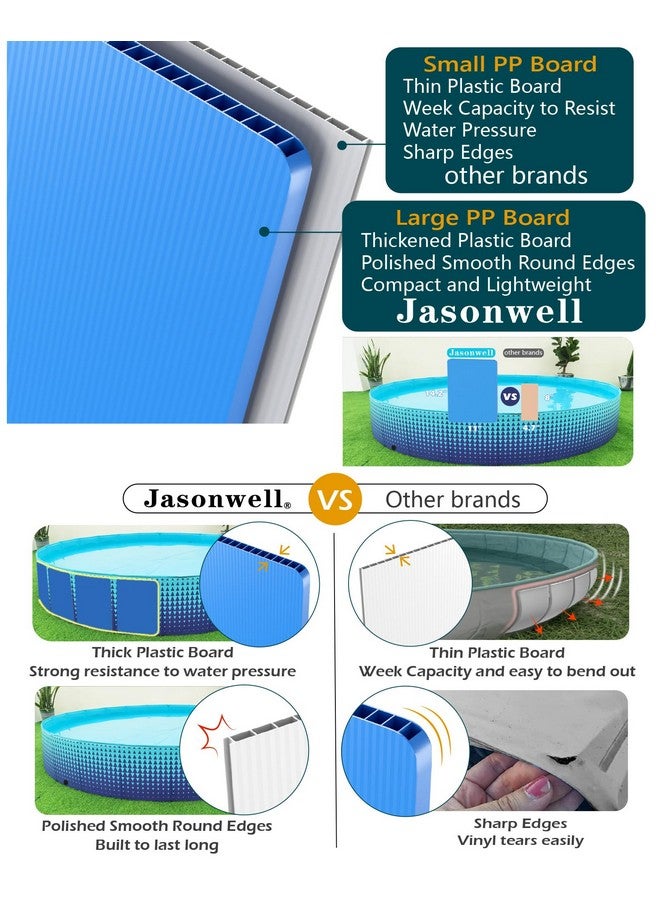 Jasonwell Foldable Dog Kiddie Pool - Hard Plastic Kids Paddling Pool Toddler Baby Swimming Pool For Backyard Collapsible Whelping Box Pet Doggie Cats Wading Pool Bathtub For Puppy Large Dogs 63In - Image 1