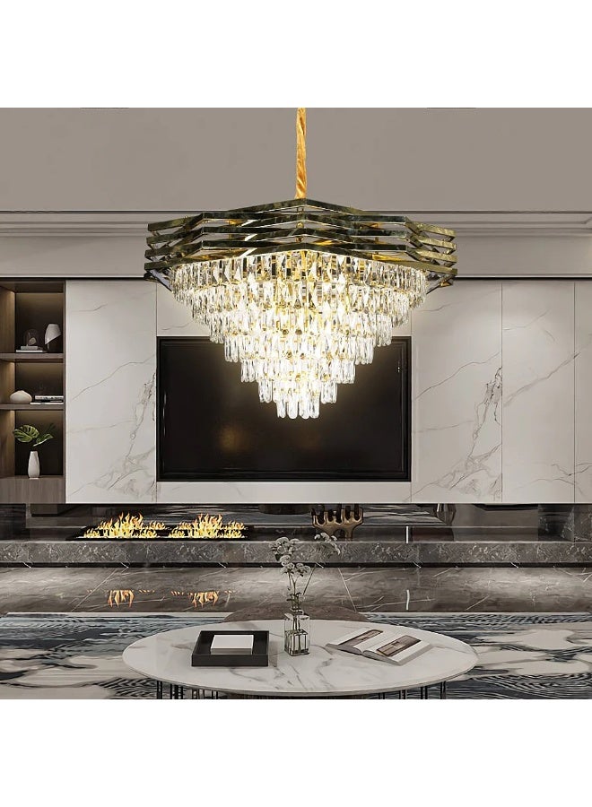 هامر نجف شيمر معلق كريستال ذهبي E14 100 سم - Image 1