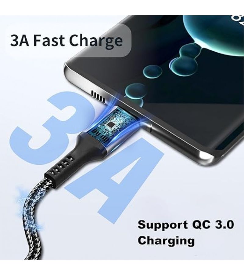 Type C Charger Cable 66W 6A Fast Data Sync Red 8m for Mobile Gear - Image 2