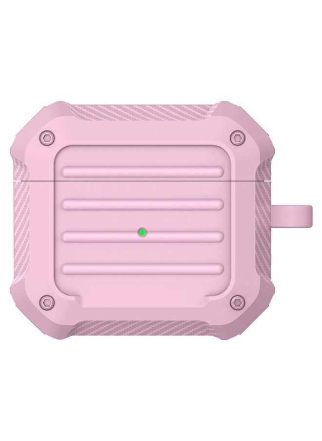 Generic - Case Cover Wireless Earphones Shockproof Carbon Fiber Luggage TPU Protective Case For AirPods 3 Pink - Image 1