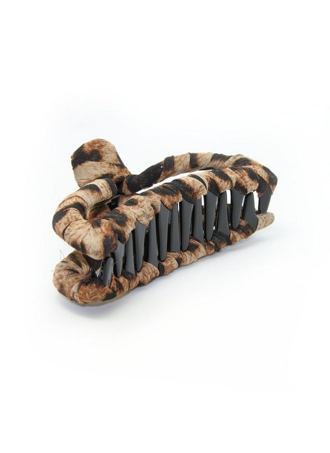 Meilliwish - Leopard Cloth Beautiful Hair Claw Clip For Women 1 Pcs(D55)(Brown) - Image 1