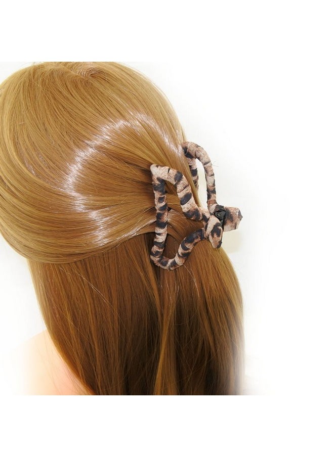Meilliwish - Leopard Cloth Beautiful Hair Claw Clip For Women 1 Pcs(D55)(Brown) - Image 1