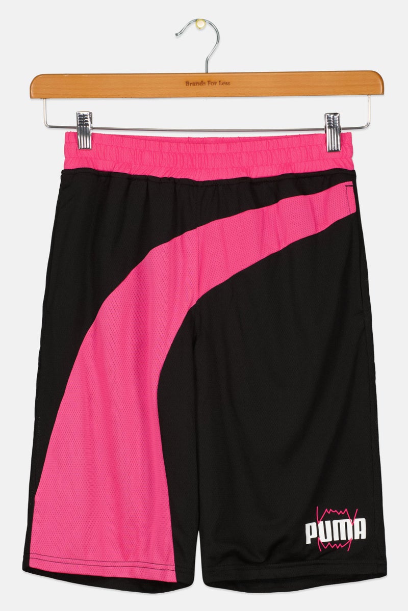 PUMA Kids Boy Brand Logo Basketball Shorts, Multicolor - Image 3