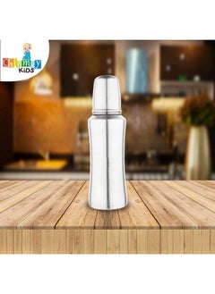 Chinmay Kids Thermal Insulation Stainless Steel Newborn Baby Feeding Bottle Bpa Free (Matte 240 Ml)  - Image 3