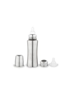 Chinmay Kids Thermal Insulation Stainless Steel Newborn Baby Feeding Bottle Bpa Free (Matte 240 Ml)  - Image 1