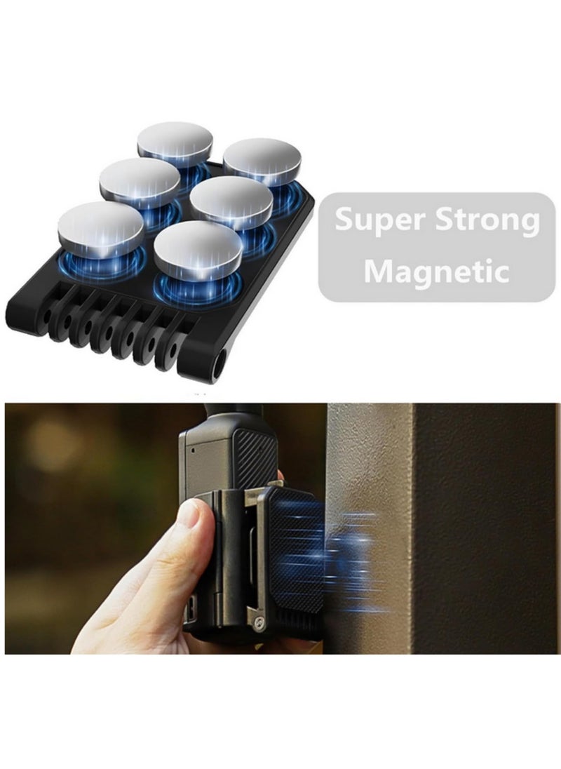 1pcsMagnetic Mount for DJI Osmo Pocket 3 Strong Magnetic Clip Holder Adjustable Stand for Cycling, Vlogging, Tabletop Use Lightweight, Portable Camera Accessory