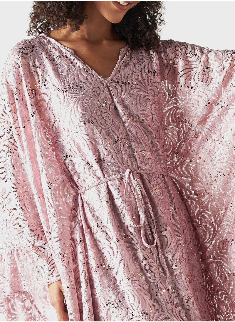 Iconic - Cape Sleeve Tiered Dress - Image 1