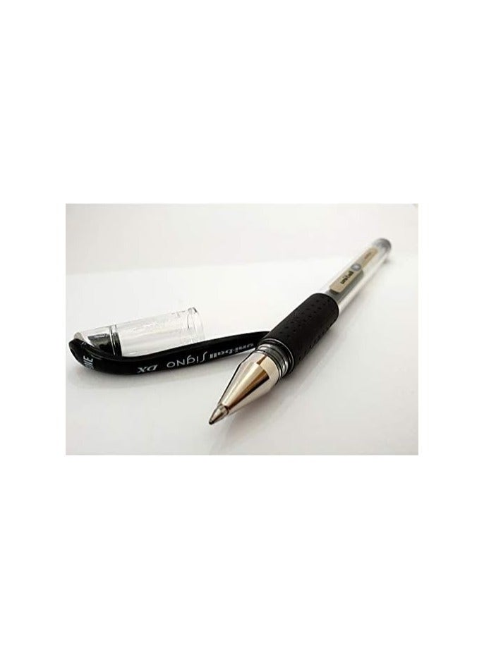 Uniball Uni-Ball Signo DX Tip 0.7mm Gel Rollerball Pens -12pk Black UM-151 BK  - Image 2