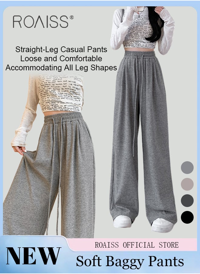 Women Relaxed Fit Wide Leg Pants Women Casual Straight Leg Wide Leg Trousers Skin Friendly Fabric Soft Comfortable Flattering for All Body Types Suitable for both Home and Outdoor Wear - https://f.nooncdn.com/p/pzsku/ZA60BEAEC6921EC2CF1BFZ/45/_/1704264417/7e7f504d-e30f-4cf7-a354-9e0e5e2e241a.jpg?width=original