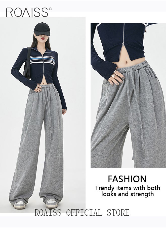 Women Relaxed Fit Wide Leg Pants Women Casual Straight Leg Wide Leg Trousers Skin Friendly Fabric Soft Comfortable Flattering for All Body Types Suitable for both Home and Outdoor Wear - https://f.nooncdn.com/p/pzsku/ZA60BEAEC6921EC2CF1BFZ/45/_/1704264420/37b8a425-3815-43ad-b2d0-317d0d86061e.jpg?width=original