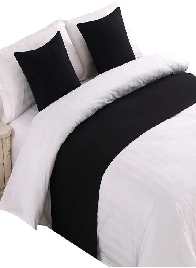 Mengersi Solid Bed Runner Scarf Protector Slipcover Bed Decorative Scarf for Bedroom Hotel Wedding Room (King, Black) - pzsku/ZA60BEDECE1665ACB7D6DZ/45/_/1693490449/87085820-e292-4a3c-8d44-0e64b3116fc3