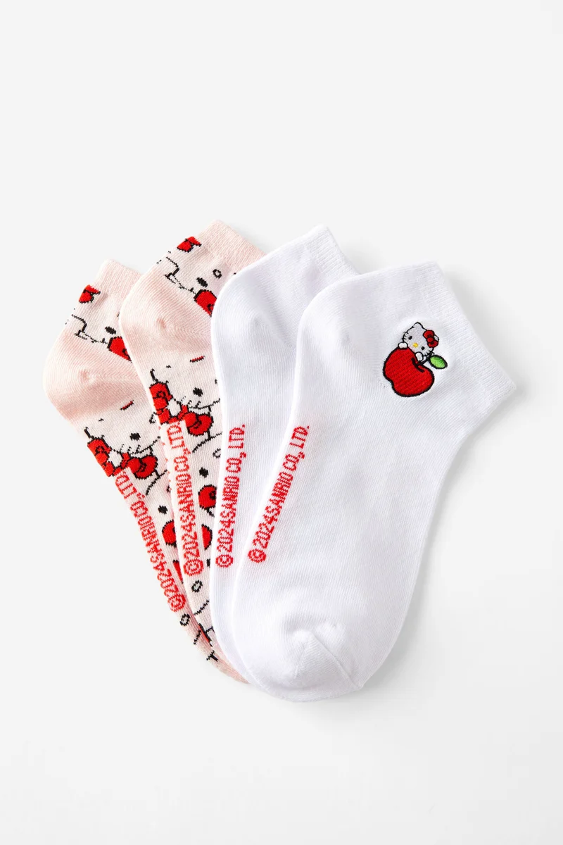 تايبو Hello Kitty 2 Pk Of Ankle Socks