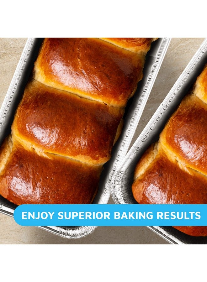 MontoPack Aluminum Mini Disposable Loaf Pans | Deep Half Size 6 x 3.5” Extra Thick Foil Bread Containers for Baking, Food Storage & Takeout | Eco-Friendly & Recyclable | Bulk 100-Pack of 1 Pound Trays - Image 4