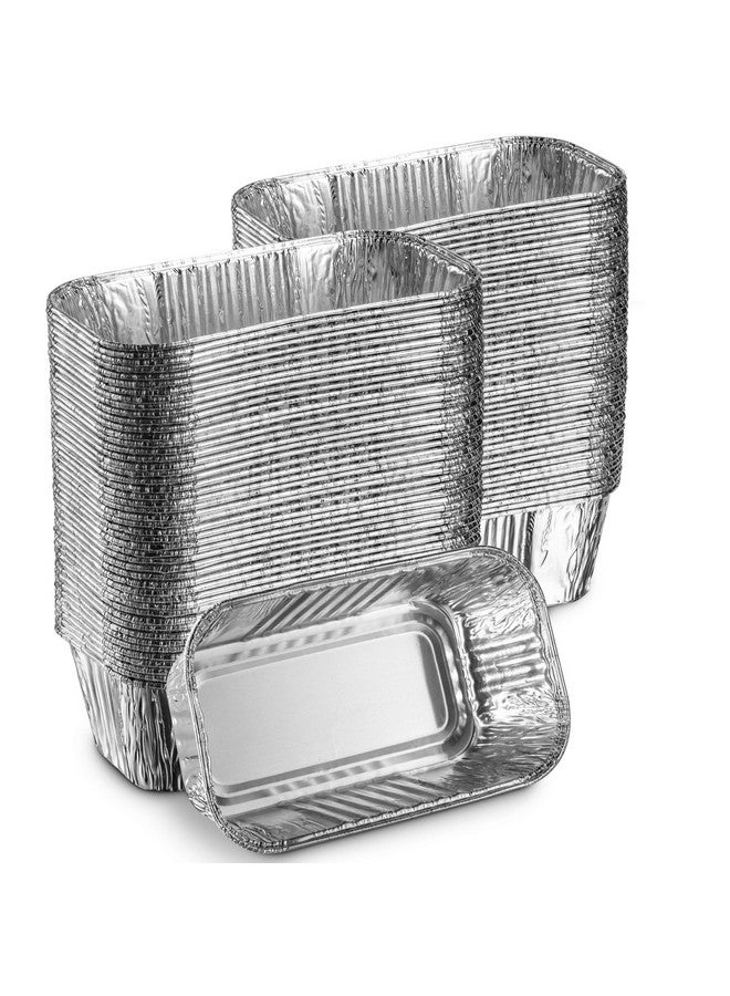 MontoPack Aluminum Mini Disposable Loaf Pans | Deep Half Size 6 x 3.5” Extra Thick Foil Bread Containers for Baking, Food Storage & Takeout | Eco-Friendly & Recyclable | Bulk 100-Pack of 1 Pound Trays - Image 1