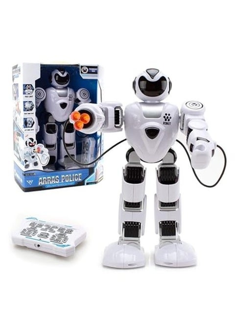 Large Programmable Remote Control Robot Toy for Kids Intelligent Walking and Dancing Robot with Gesture and Sensing Functions Silver Interactive Gift