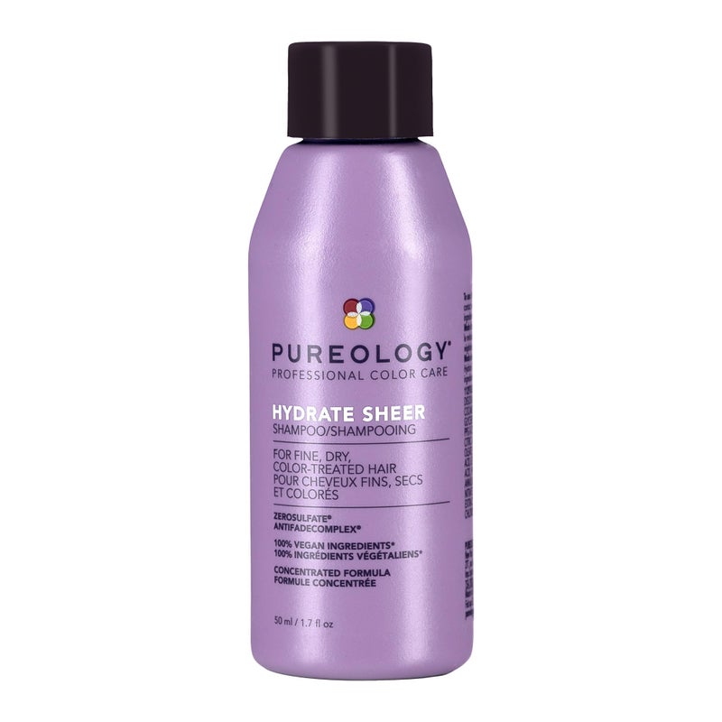 Pureology Hydrate Sheer Shampoo - Lightweight, Moisturizing Shampoo For Fine, Dry, Color Treated Hair, Sulfate-Free & Vegan, 1.7 Fl Oz - Image 1