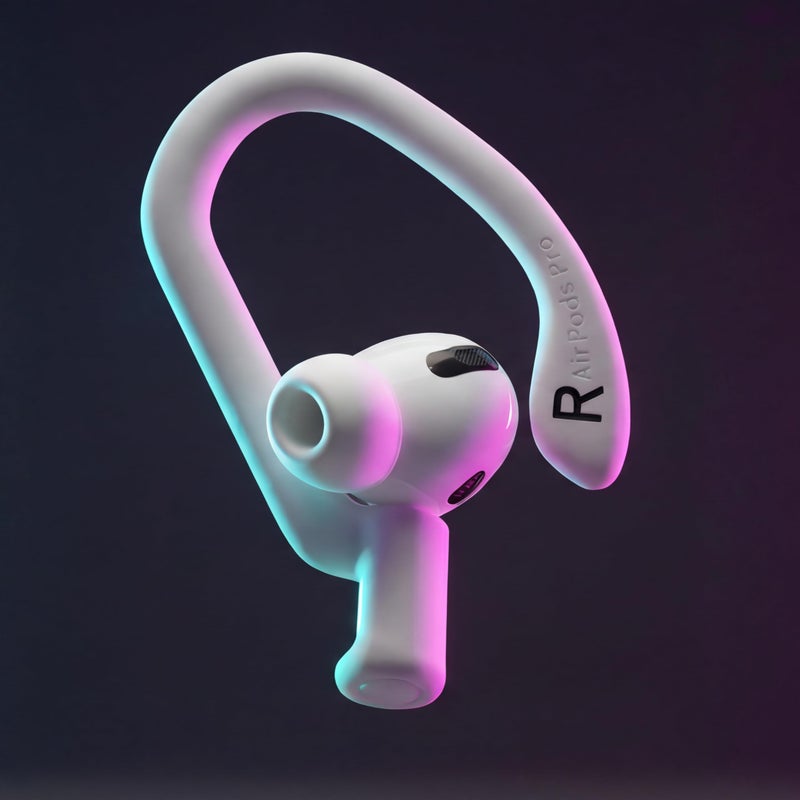 WC HookZ Pro 3 â€“ Adjustable Ear Hooks Compatible with AirPods Pro 3 by Wicked Cushions | Malleable Core for Custom Fit, Secure & Comfortable - Patent Pending | White - Image 5