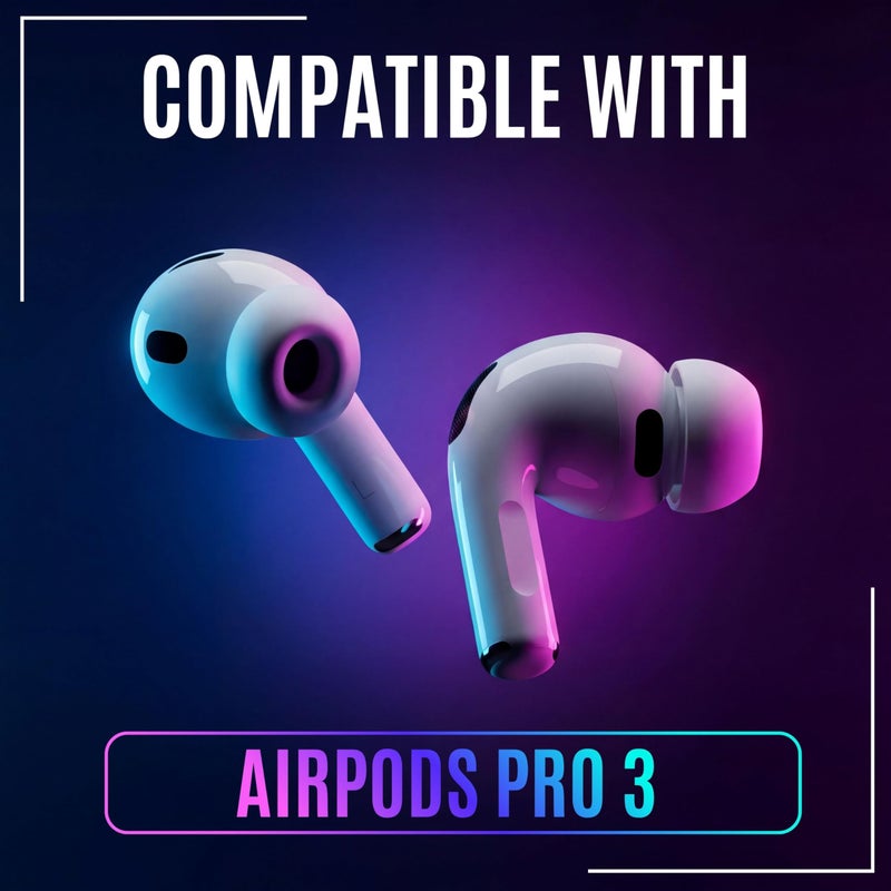 WC HookZ Pro 3 â€“ Adjustable Ear Hooks Compatible with AirPods Pro 3 by Wicked Cushions | Malleable Core for Custom Fit, Secure & Comfortable - Patent Pending | White - Image 4