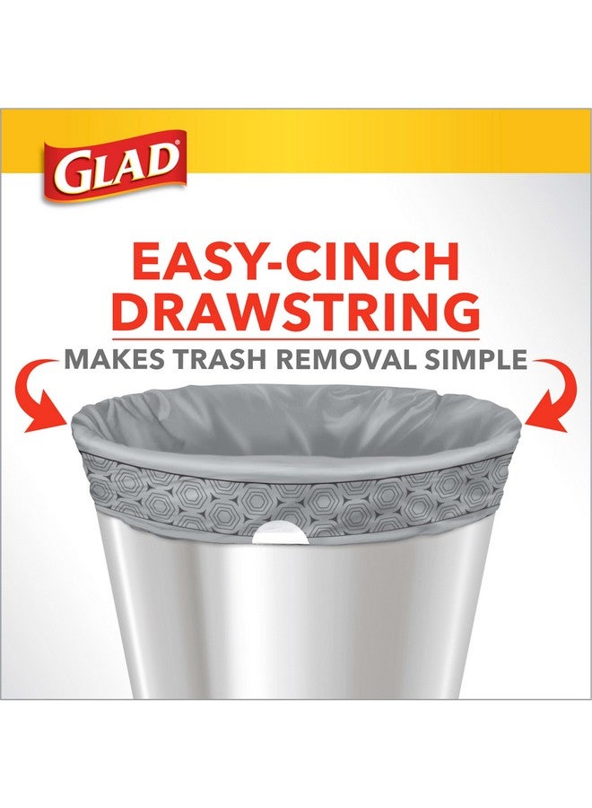 Glad Medium Drawstring Trash Bags with Clorox, 8 Gal, Lemon Fresh Bleach, 26 Ct (Package May Vary) - Image 3