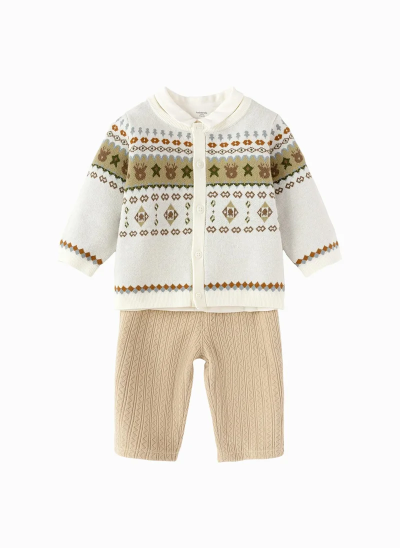 بالابالا بدلة أطفال محبوكة بأكمام طويلة للجنسين