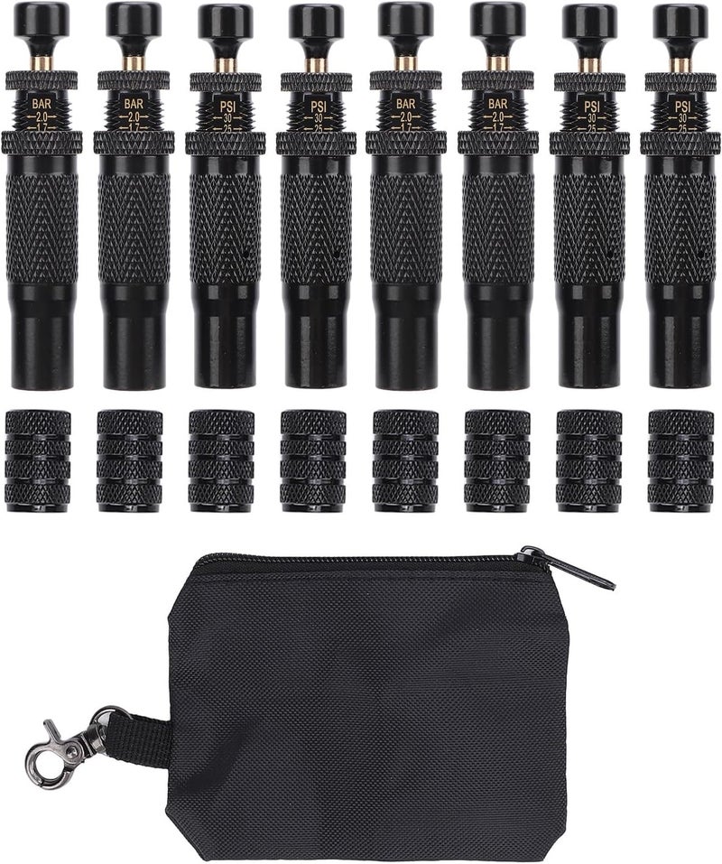 8PCS Adjustable Tire Deflator Valve Kit, Auto Stop Tire Air Down Tool with 10 to 30 PSI Range, Screw On Tyre Deflation Valves for Off Road 4x4 Trucks SUVs RVs - Image 1