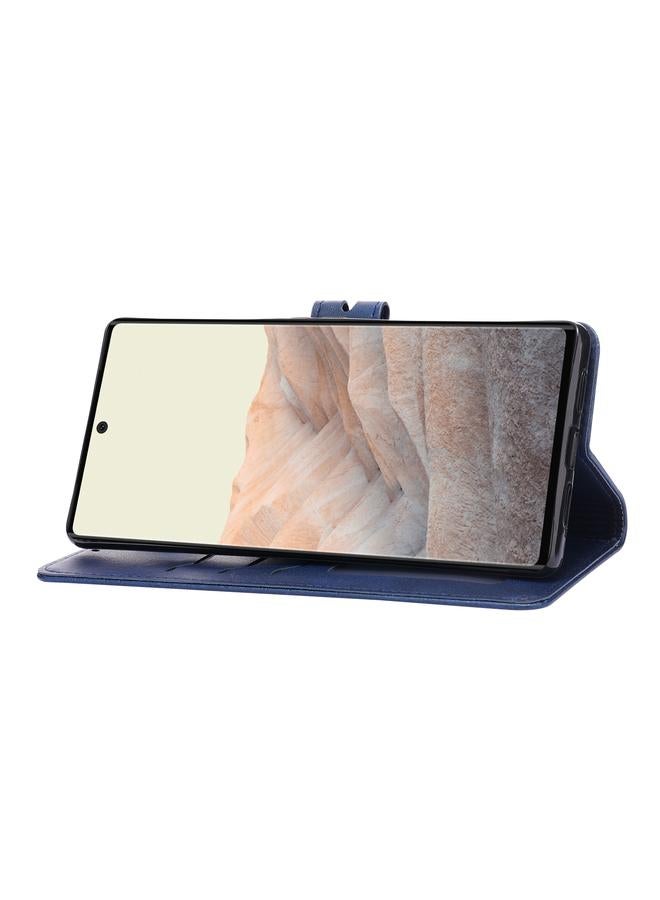 Green Tiger Case For Google Pixel 7a Embossed Happy Cat Pattern Flip Leather Phone Case - Image 5